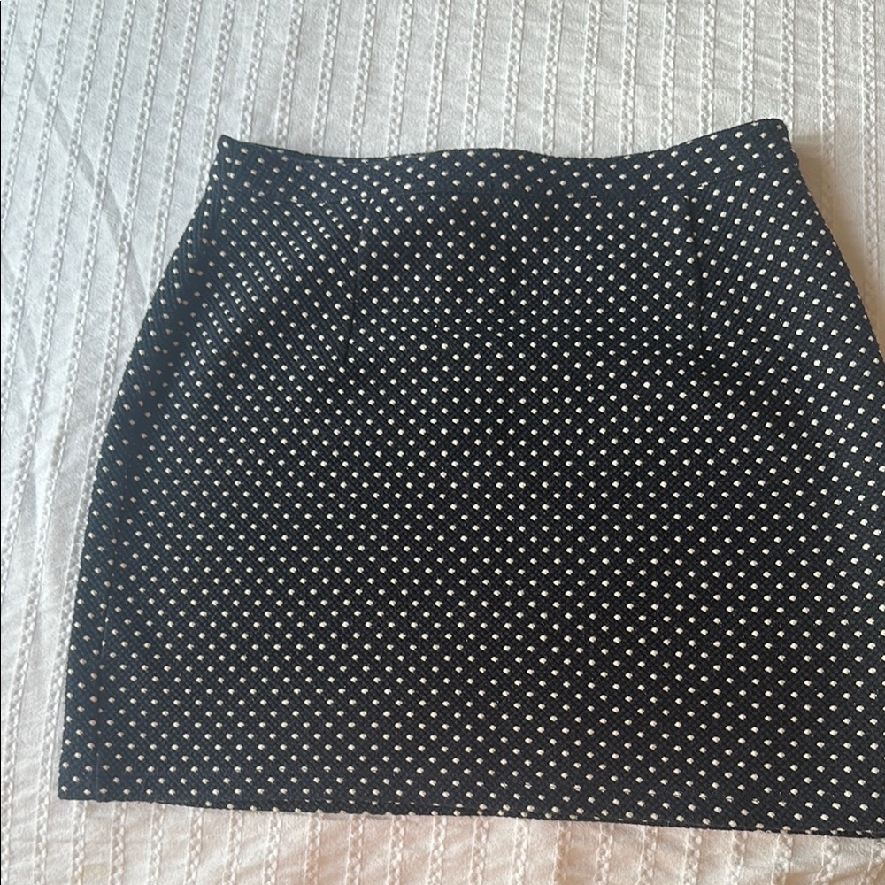 Topshop Black and White Mini Skirt stretch cotton